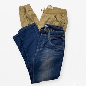 Kids Boys Levi's Blue Jeans with Classic Denim Style and Tan Chino Joggers
